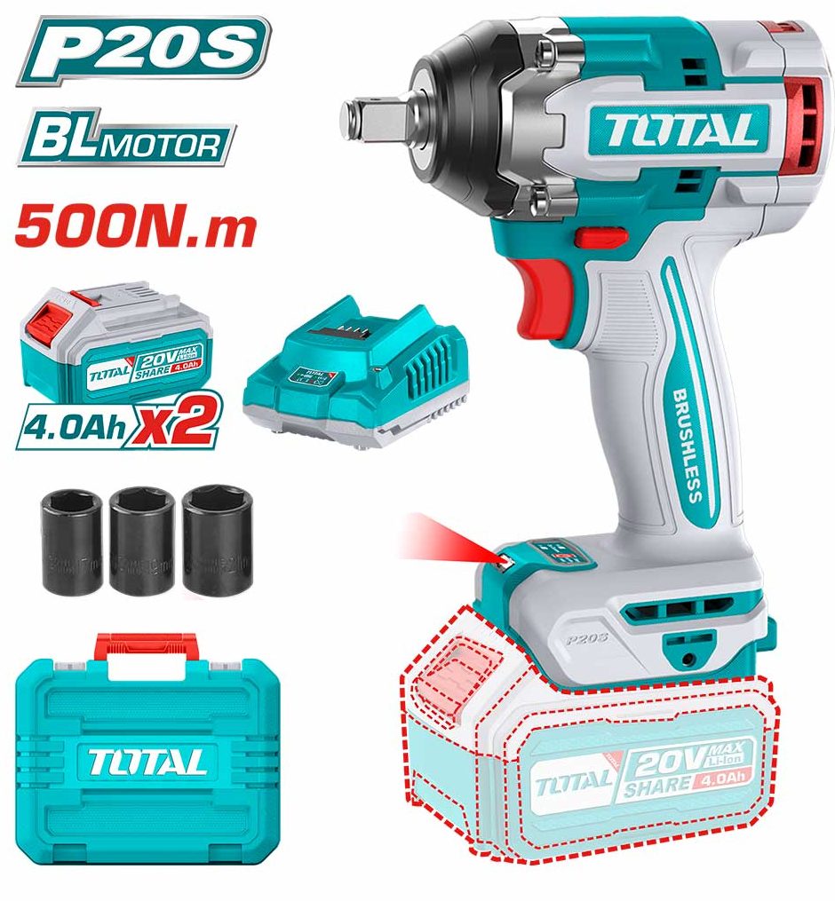 Total TIWLI2050 აკუმულატორული იმპულსური ქანჩდამჭერი